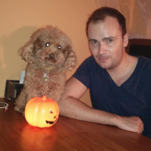 Rich with the dog