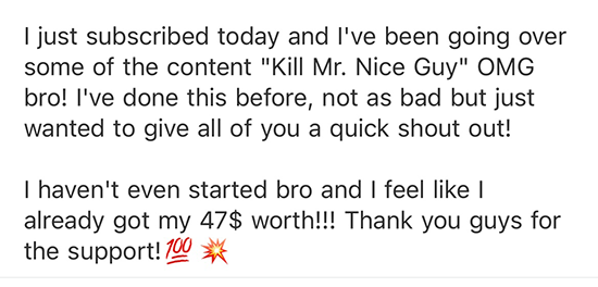 Killed Mr Nice Guy customer review