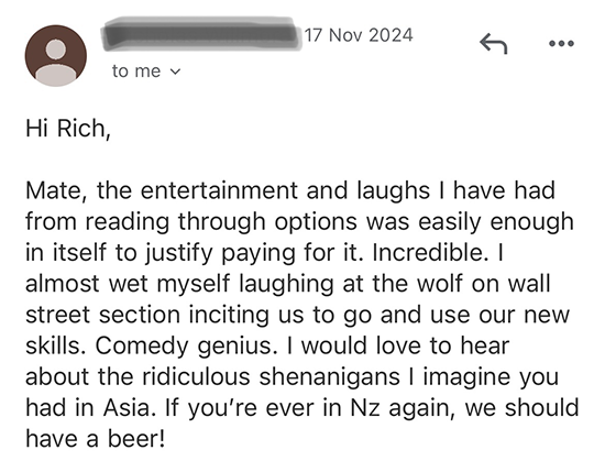 Winning customer review