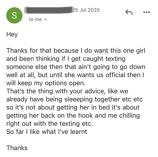 Winning customer review