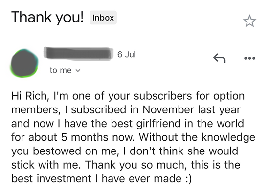 Winning customer review