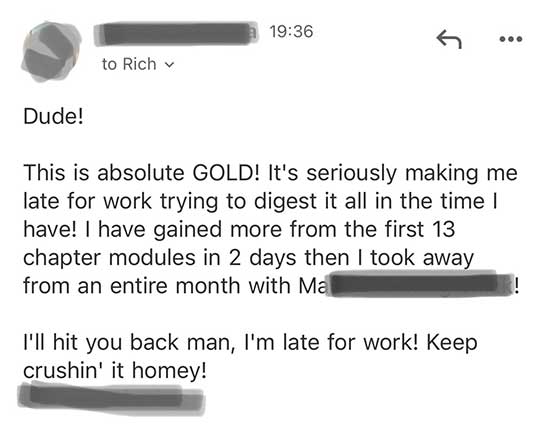 Winning customer review