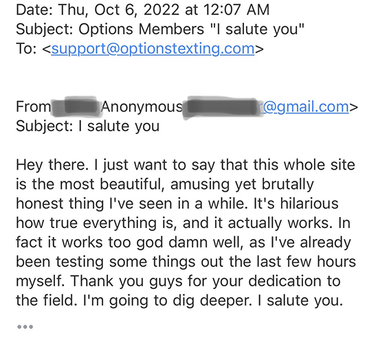 Winning customer review