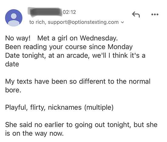 Winning customer review