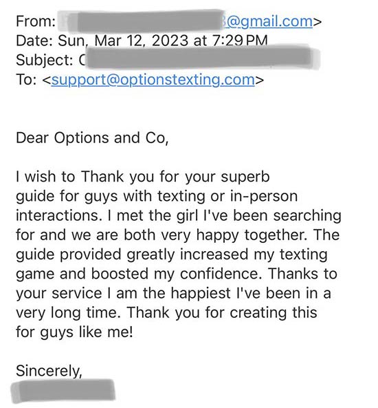 Winning customer review