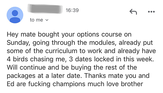 Winning customer review