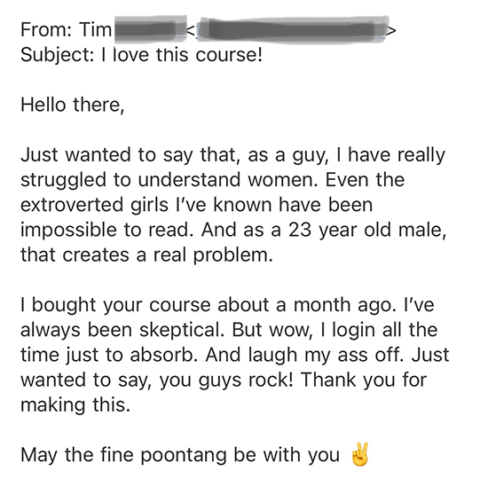 Winning customer review