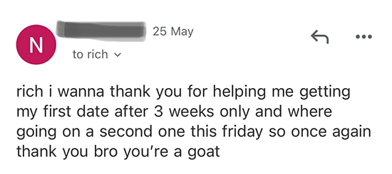 Winning customer review